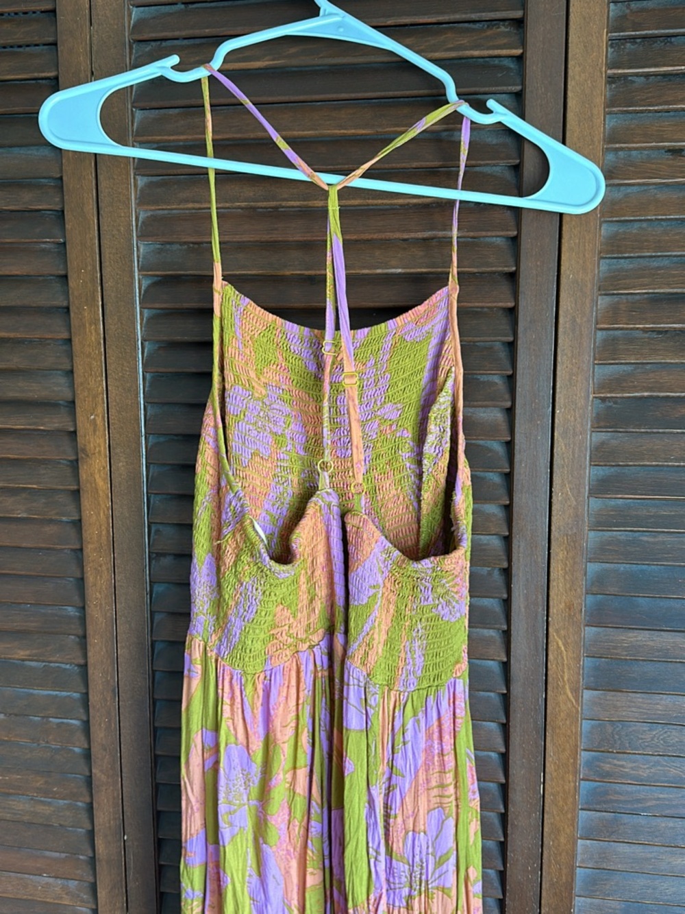 Free People Pink and Olive Green Floral Maxi Dress - Picture 2 of 3